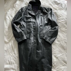 Black Leather Trench